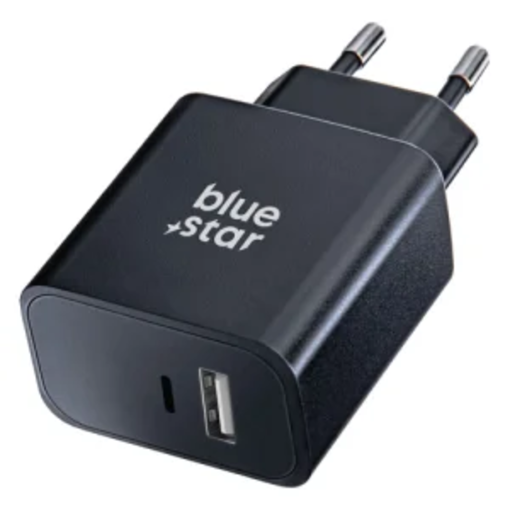 BLUE STAR CARICABATTERIE  TYPE-C + USB-A 3A 25W