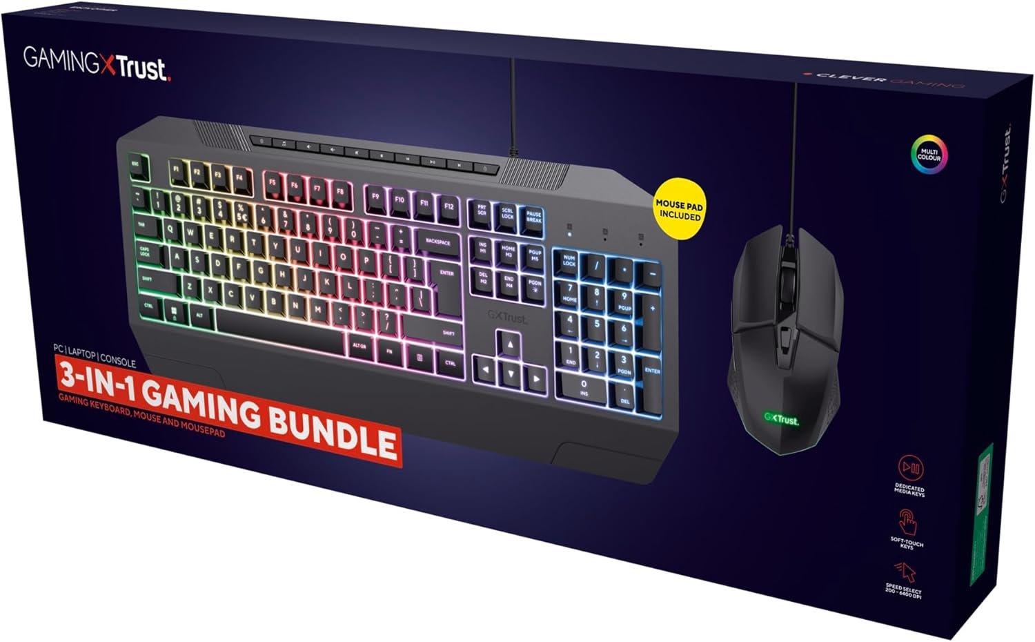 Kit Tastiera, Mouse e Tapetino, Usb Trust - immagine 10