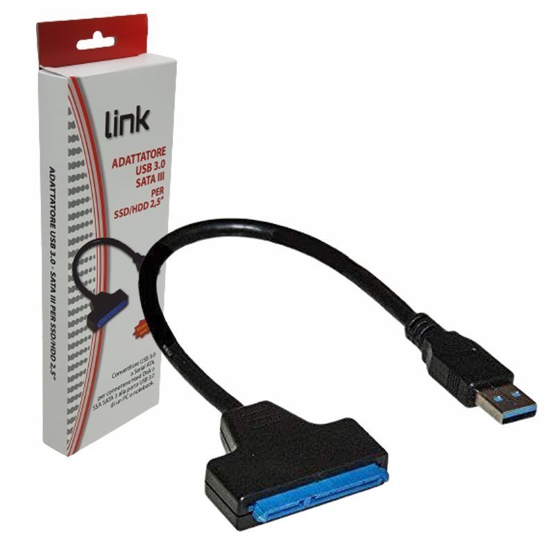 LINK ADATTATORE USB 3.0 - SATAIII PER SSD/HDD 2,5"
