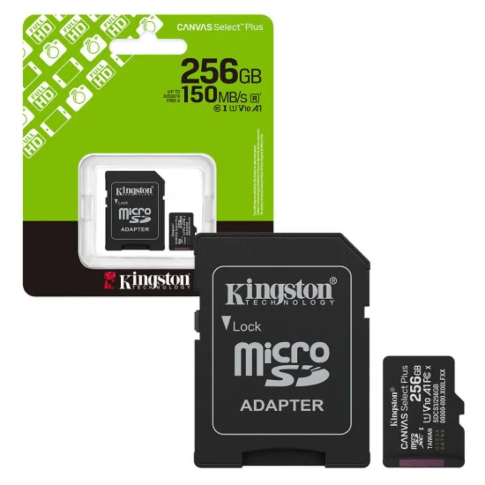 Kingston Scheda Micro SD 256G Con Adattatore SD 150MB/s